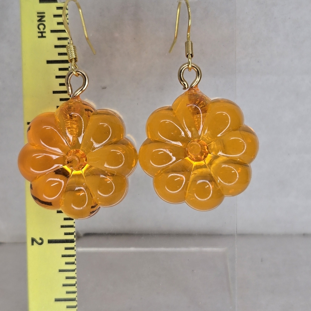 Resin Pumpkin Earrings